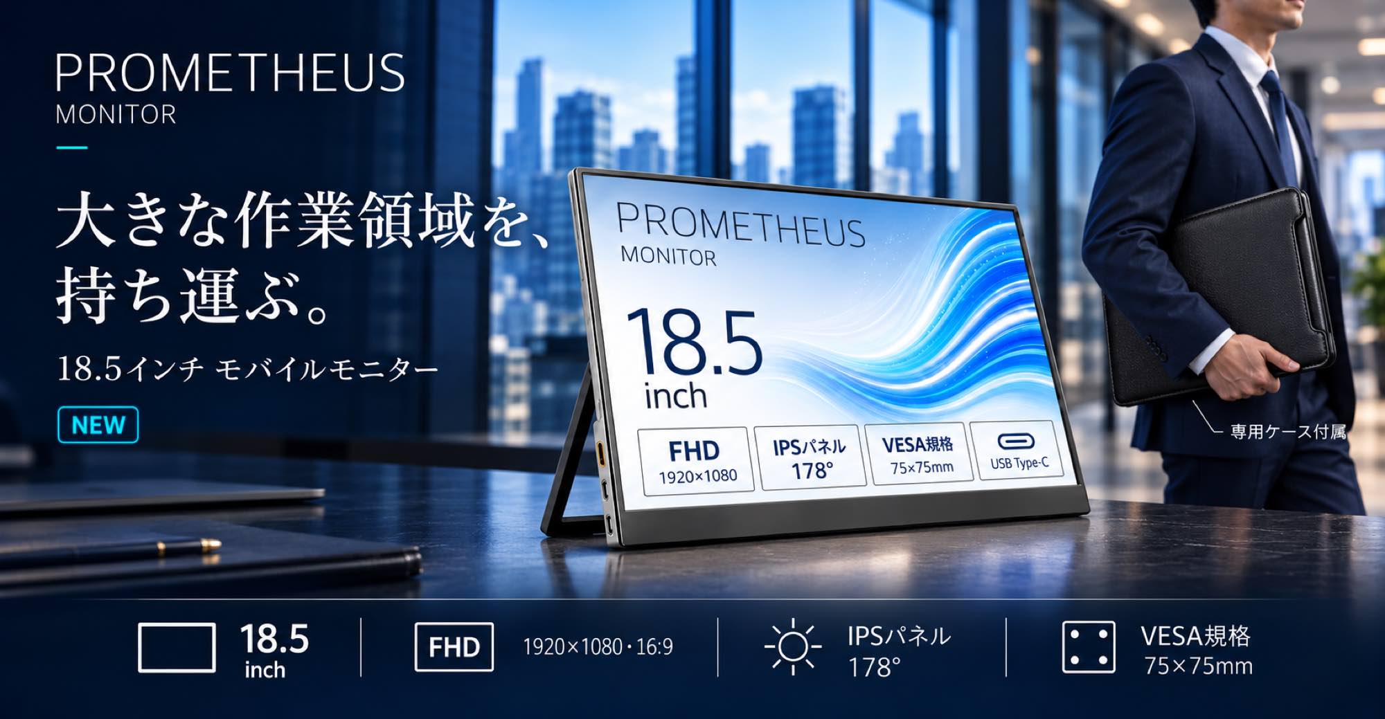 PROMETHEUS MONITOR 18.5型 (UQ-PM185Q) プレスリリース