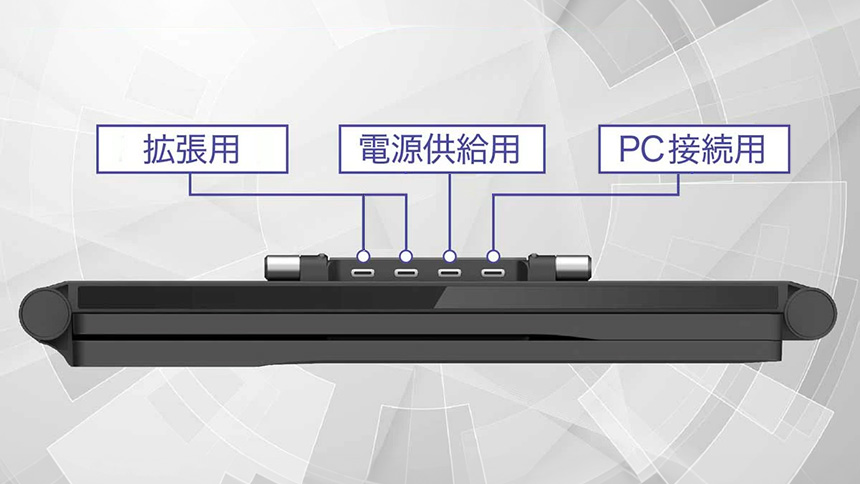 Type-C端子を4つ搭載