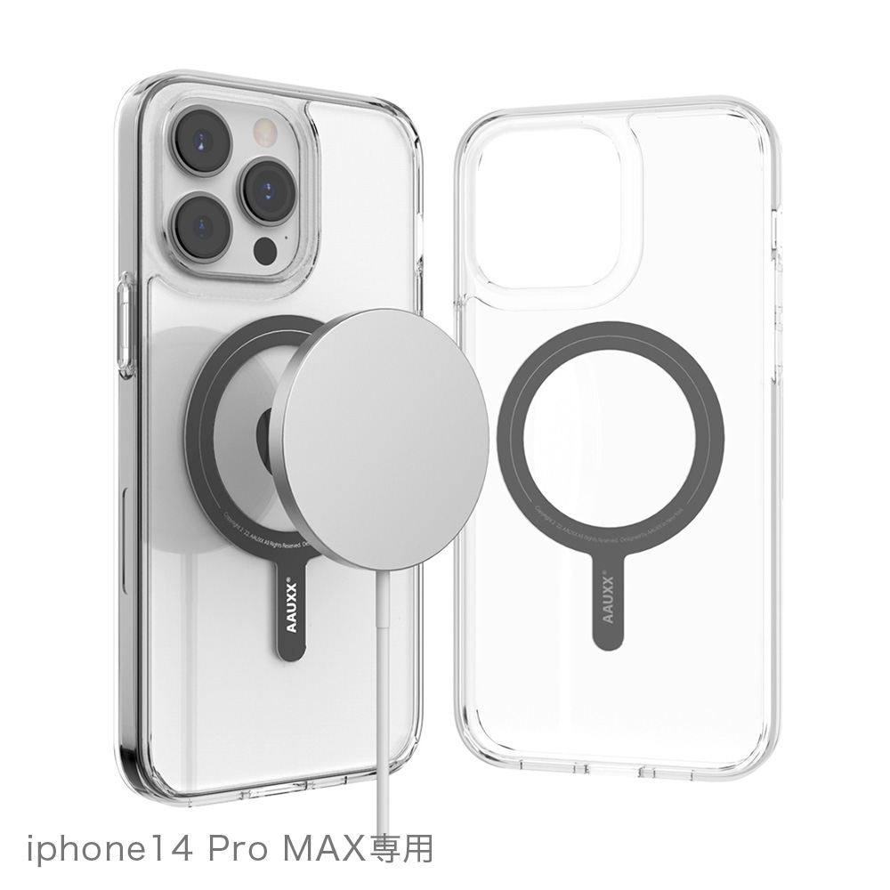 AAUXX iRing Magnetic Case(アイリング マグネティックケース)iPhone14ProMax Magsafe充電器イメージ