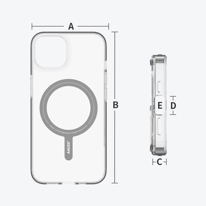 AAUXX iRing Magnetic Case(アイリング マグネティックケース)サイズ表イメージ