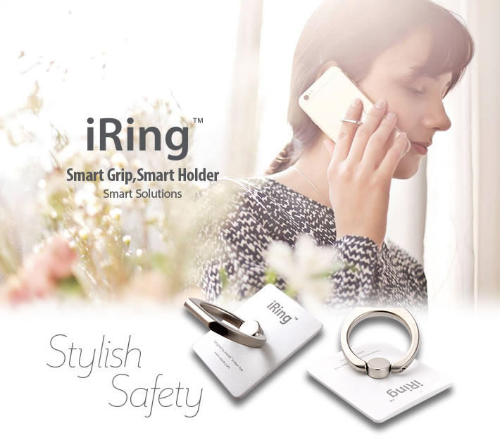 iPhone、スマホを持ちやすく　スマホスタンドにも iRing「アイリング」